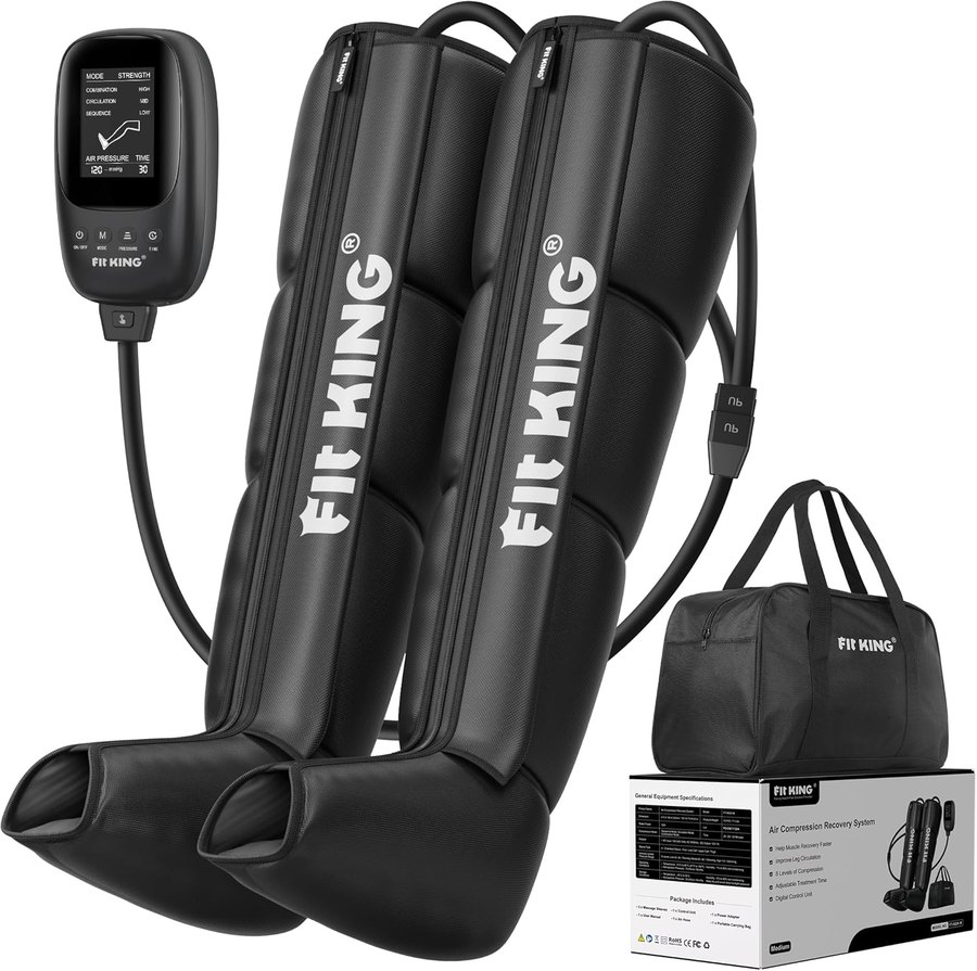 FIT KING Botas de presoterapia · Compresión de aire, 8 niveles